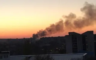 В Симферополе горела птицефабрика «Южная» (фото)
