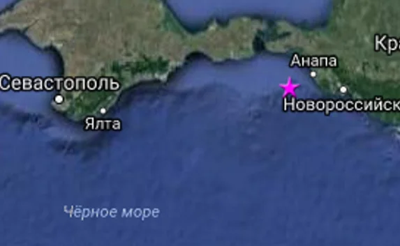 В Чёрном море недалеко от Крыма произошло землетрясение