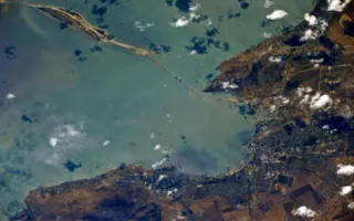 Космонавт запечатлел вид на Керченский мост с орбиты МКС
