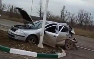 В Сакском районе пожарный КамАЗ смял иномарку (видео)