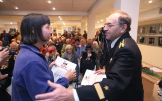 Солдаты Народной войны предстали перед посетителями 35-ой Береговой батареи на одноименной фотовыставке