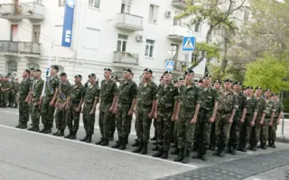 Ночная репетиция прохождения войск на параде в честь Дня Победы в Севастополе
