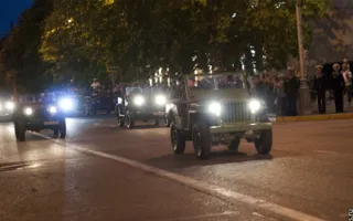 Ночная репетиция прохождения войск на параде в честь Дня Победы в Севастополе