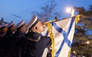 Ночная репетиция прохождения войск на параде в честь Дня Победы в Севастополе