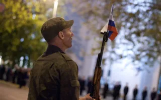 Ночная репетиция прохождения войск на параде в честь Дня Победы в Севастополе