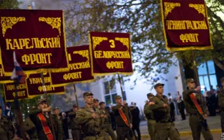Ночная репетиция прохождения войск на параде в честь Дня Победы в Севастополе