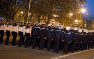 Ночная репетиция прохождения войск на параде в честь Дня Победы в Севастополе