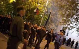 Ночная репетиция прохождения войск на параде в честь Дня Победы в Севастополе