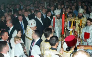 Севастопольцы в Херсонесе встретили светлый праздник Пасхи вместе с Президентом Украины