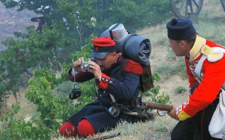 На Историческом бульваре реконструкторы воссоздали один из эпизодов Крымской войны