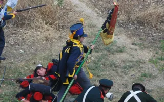 На Историческом бульваре реконструкторы воссоздали один из эпизодов Крымской войны