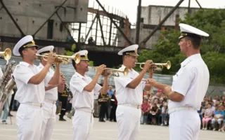 Гранд-дефиле военных оркестров-участников IV Фестиваля Sevastopol Military Tattoo