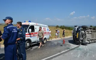 В Балаклаве перевернулась маршрутка с пассажирами