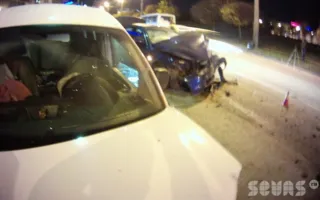 В лобовом столкновении на Руднева пострадало три человека, среди них восьмимесячный ребёнок. Видео последствий ДТП