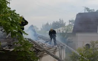 В центре Севастополя горел дом