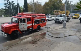 В центре Севастополя горел дом