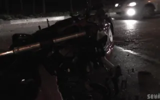 Появилось видео ДТП на улице Вакуленчука, в котором пострадал мотоциклист