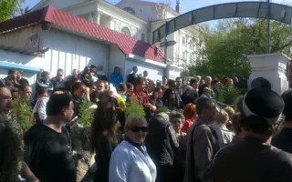 Митинг у севастопольского дельфинария закончился попыткой прорваться в кабинет к Яцубе