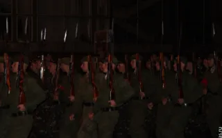 В Севастополе ночью репетировали прохождение военной техники