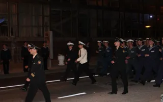В Севастополе ночью репетировали прохождение военной техники
