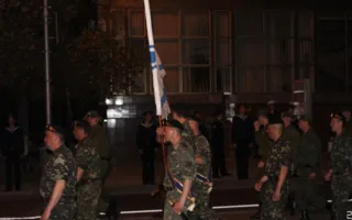 В Севастополе ночью репетировали прохождение военной техники