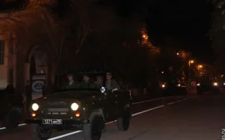 В Севастополе ночью репетировали прохождение военной техники