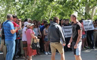 «Не ДАДАИМ уничтожить деревья!» В Севастополе митинговали против неудовлетворительного состояния Приморского бульвара