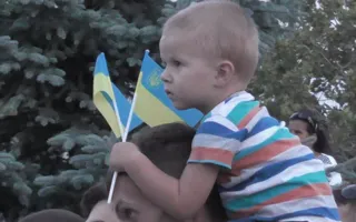 Севастополь на День Независимости запел на украинском языке и размахивал национальными флажками от УДАРа