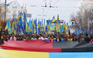 В марше партии «Свобода» в Киеве прошла колонна из Севастополя