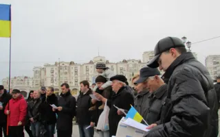 Севастопольский «Евромайдан» возле памятника Шевченко был проигнорирован пророссийскими силами