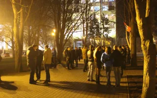 Севастопольцы разбили палатку под окнами Яцубы и всю ночь охраняли СГГА