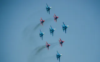 Репетиция воздушного парада в небе над Севастополем