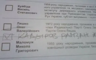 Испорченные бюллетени: Украина выбирала Кадырова, Путина и секс