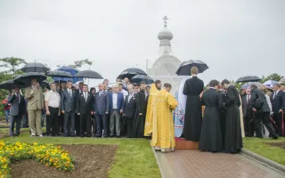 В Парке Победы установили часовню в честь защитников отечества