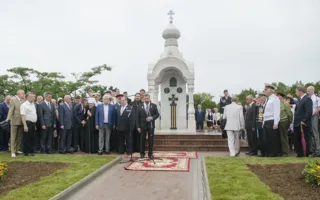 В Парке Победы установили часовню в честь защитников отечества