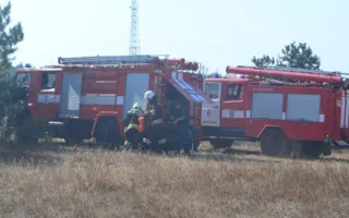 В Севастополе горело поле возле Монастырского шоссе