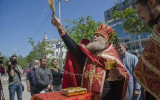 На Покровском соборе восстановили табличку «Проверено. Мин нет»