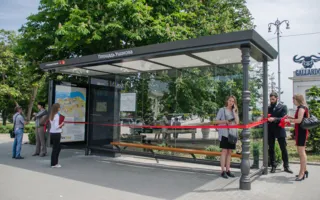 В Севастополе состоялось открытие «умной» остановки на Ушакова