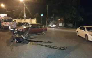 На «Остряках» в аварии пострадал мотоциклист