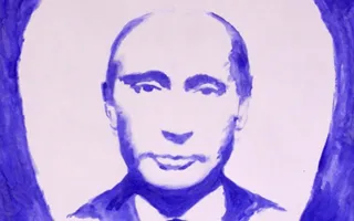 Художница нарисовала портрет Путина... грудью