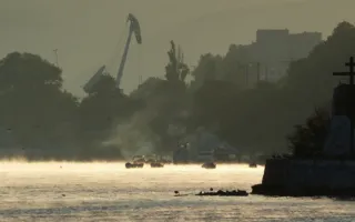 ​Севастопольское море «парит» из-за резкого похолодания воздуха
