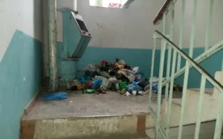 Бездействие ГУП довело подъезд дома на Музыки до состояния свалки