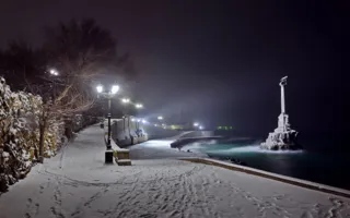 Как Севастополь со снегом подружился