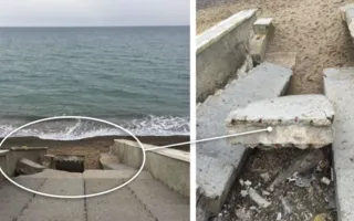 Пляж в Николаевке полностью разбит