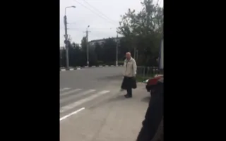 «Дай проеду, бл…», или как водителю мешал выехать дедушка на переходе