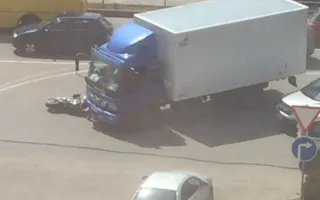 ДТП на «Остряках»: Мотоцикл попал под колёса грузовика