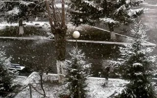 Первомай в Сибири ознаменовался... снегом. Фотофакт