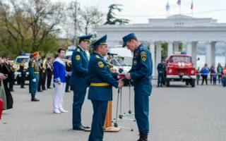 Праздник для пожарных и спасателей устроили в центре Севастополя 