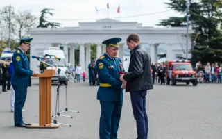 Праздник для пожарных и спасателей устроили в центре Севастополя 