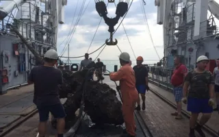 На дне Керченского пролива нашли подорвавшийся на мине катер